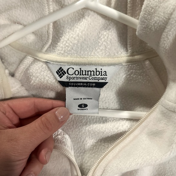 Columbia White Fleece Full-Zip Sweater - Picture 3 of 3